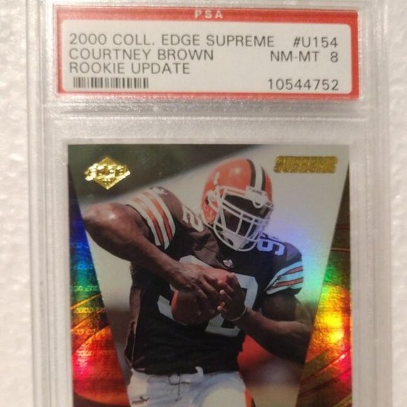 2000 Collector's Edge Supreme COURTNEY BROWN Rookie Graded NM-MT 8 #U154 - Picture 1 of 7
